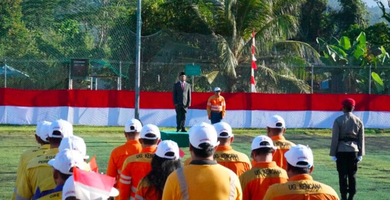 Upacara HUT Kemerdekaan RI ke-80 di Gosowong Halmahera Utara