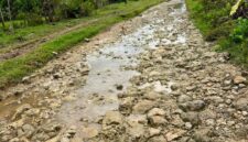 Salah Satu Ruas Jalan Yang Menghubungkan Mangoli Barat dan Mangoli Utara
