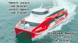 KM Ekspres Cantika 08 Yang Menyinggahi Pelabuhan Jailolo