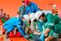 Warga Kawasi Perankan Korban Bencana Dalam Simulasi Evakuasi Tanggap Bencana