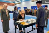 Wakil Bupati Halbar, Djufri Muhamad, Melantik Empat Pimpinan OPD