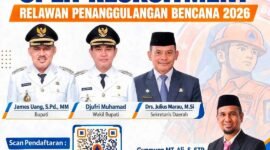 Flayer Rekrutmen Relawan Bencana BPBD Pemkab Halmahera Barat