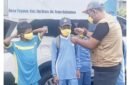 Pembagian Masker Kepada Siswa Yang Dilaksanakan BPBD Halmahera Barat