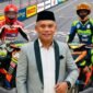 Ketua IMI Halbar, Yoram Uang, Dengan Latar Tim Pembalap